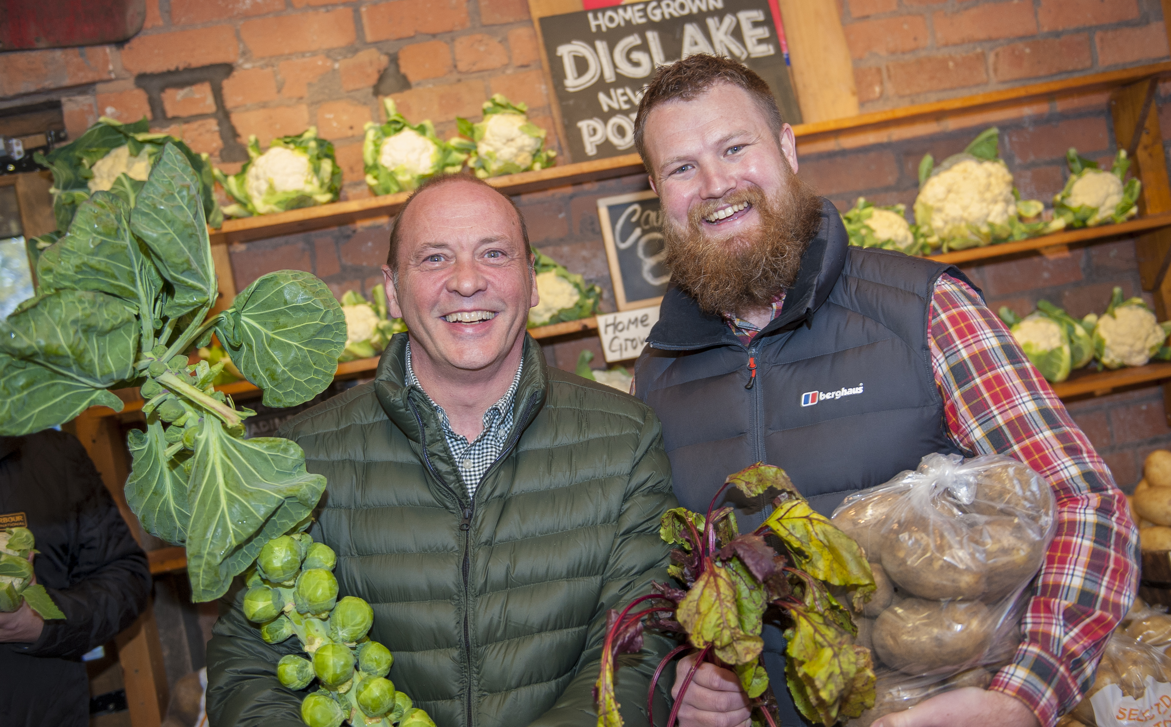 Andy and Brian sourcing local produce
