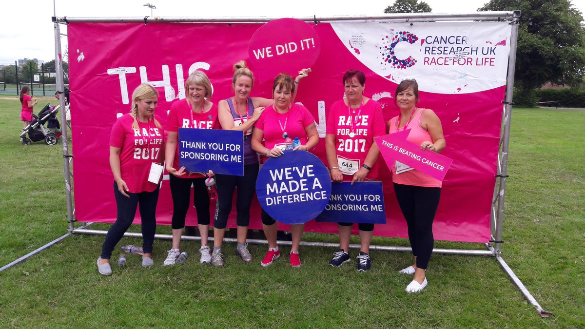 Our fabulous team raising money for Cancer Research