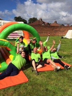 Having fun at Zoe's Place "It's a knockout" charity event